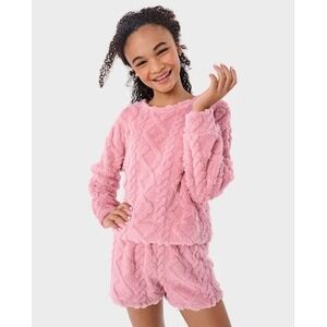 Sugar and Jade Girls Pajamas 2 Piece Set New Size 12/14 Pink